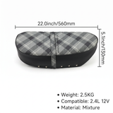 Dax saddle – black with gray check pattern - suitable for 2.5 and 3.5 liter frames 