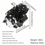 Bloc moteur complet Lifan 50cc noir pour Mash, Cobra, Orion, Masaï..