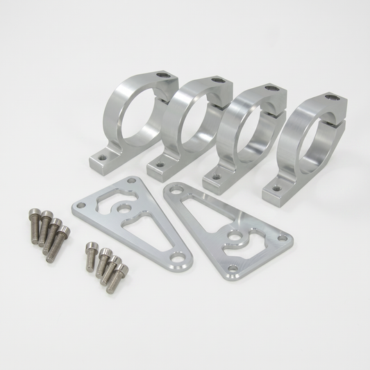 Barres lumineuses 30 mm - 31 mm CNC argent pour montage sur toutes les fourches avant de 30-31 mm 