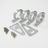 Supports de phare 26mm CNC argent pour montage sur toutes les fourches avant de 26mm 
