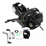 Zongshen 125cc motorblok – elektrisch + kickstart (zwart) - Dax, Monkey, Pitbike