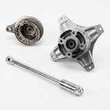 Complete rear hub for Dax for 4-hole sprocket - chrome 