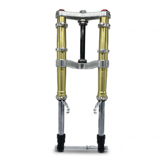 USD-Upside-down-Gabel Dax 40 mm 4 Kolben Gold und Chrom