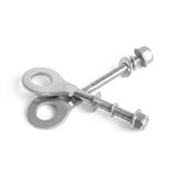 Set of Chain Adjusters, silver (2 pieces) - for standard Dax swingarms