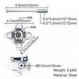 Complete rear hub for Dax for 4-hole sprocket - chrome 