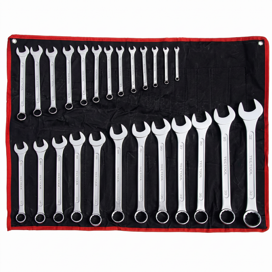Complete set combinatie sleutels - 25-delige steek-/ringsleutelset (TECTOOL)