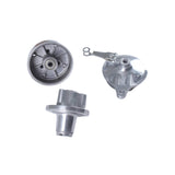 Monkey Naben Set Silber mit Dax Bremstrommel 12mm Achse 