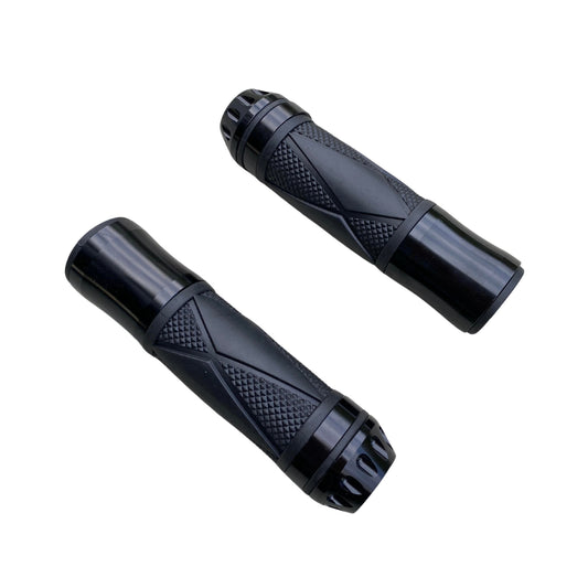 CNC schwarze Griffe mit Lenkerenden für 22mm Lenker. 
