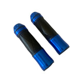 Poignées bleues CNC avec embout de guidon                                             ㅤㅤ 