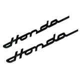 Honda frame stickers set - black emblems + funny dog frame stickers 