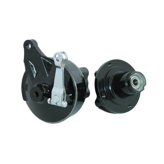 Ensemble de moyeu de singe pour jante à quatre trous noir avec tambour de frein Dax axe 12mm 