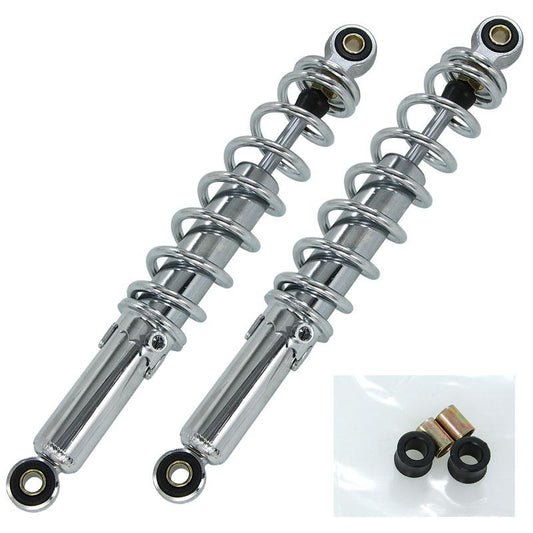 Set Hinterfedern 330mm Chrom-Look - Standardlänge 